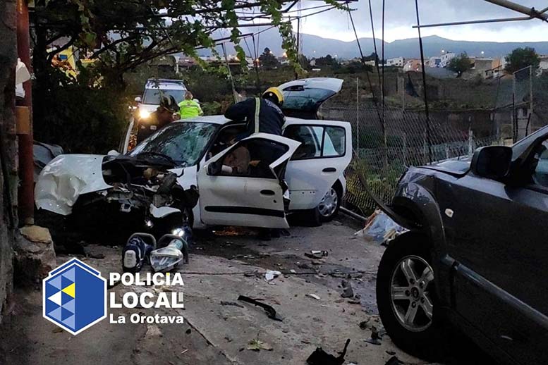 accidente de tráfico La Orotava en la Dehesa Alta