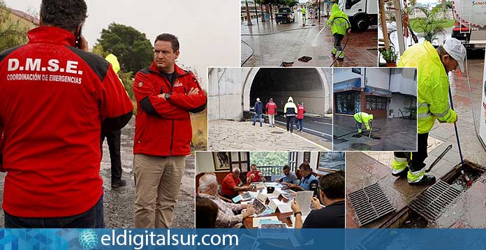 Arona trabaja en diferentes puntos del municipio y siguen la evolución de la tormenta