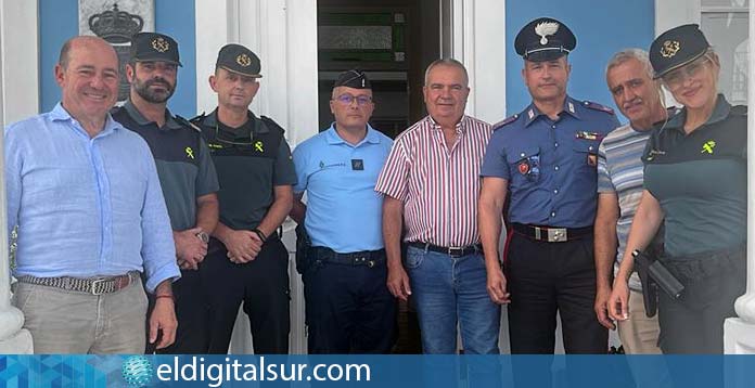 Visita Guardia Civil San Miguel de Abona gendarmería francesa y Carabinieri de Italia