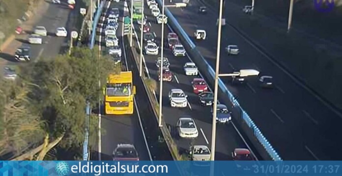 Retenciones en la TF-5 debido a múltiples accidentes