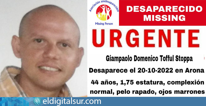 Desaparecido Giampaolo Tofful fue visto por última vez en Arona
