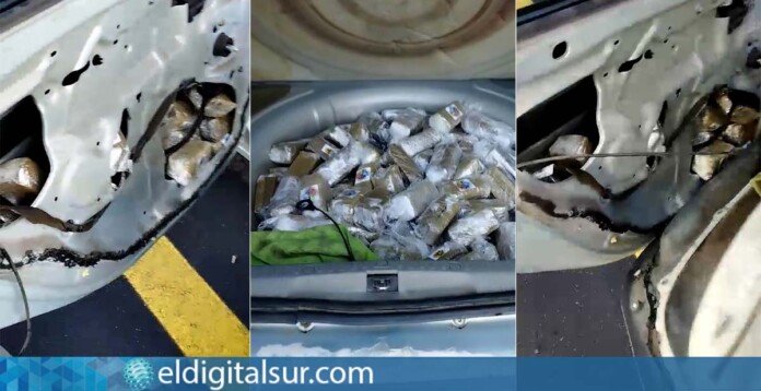 Droga oculta en un vehículo, incautada por los agentes en el puerto de Santa Cruz de Tenerife.