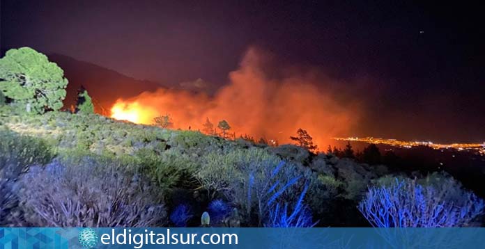 Incendio forestal entre Arafo y Candelaria
