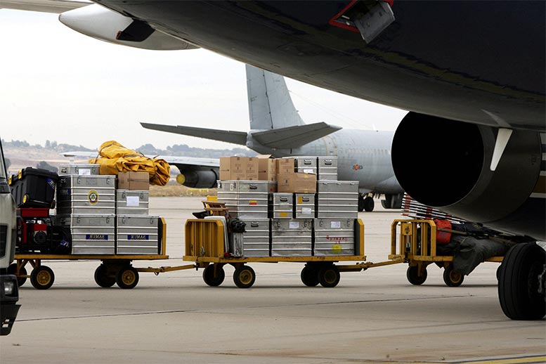 Transporte de mercancía aviones