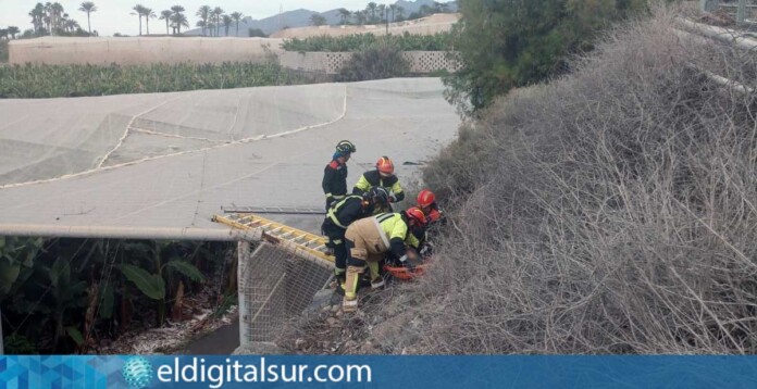 accidente techo de un invernadero