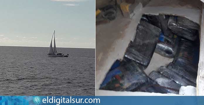 velero cargado con 400 kilos de cocaína en el Atlántico
