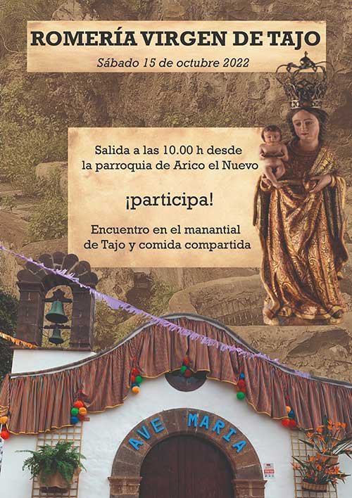 Arico celebrará la Romería de la Virgen de Tajo