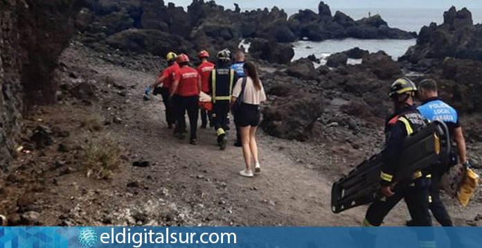 Mujer con herida grave al caer en zona de rocas en Puerto Santiago
